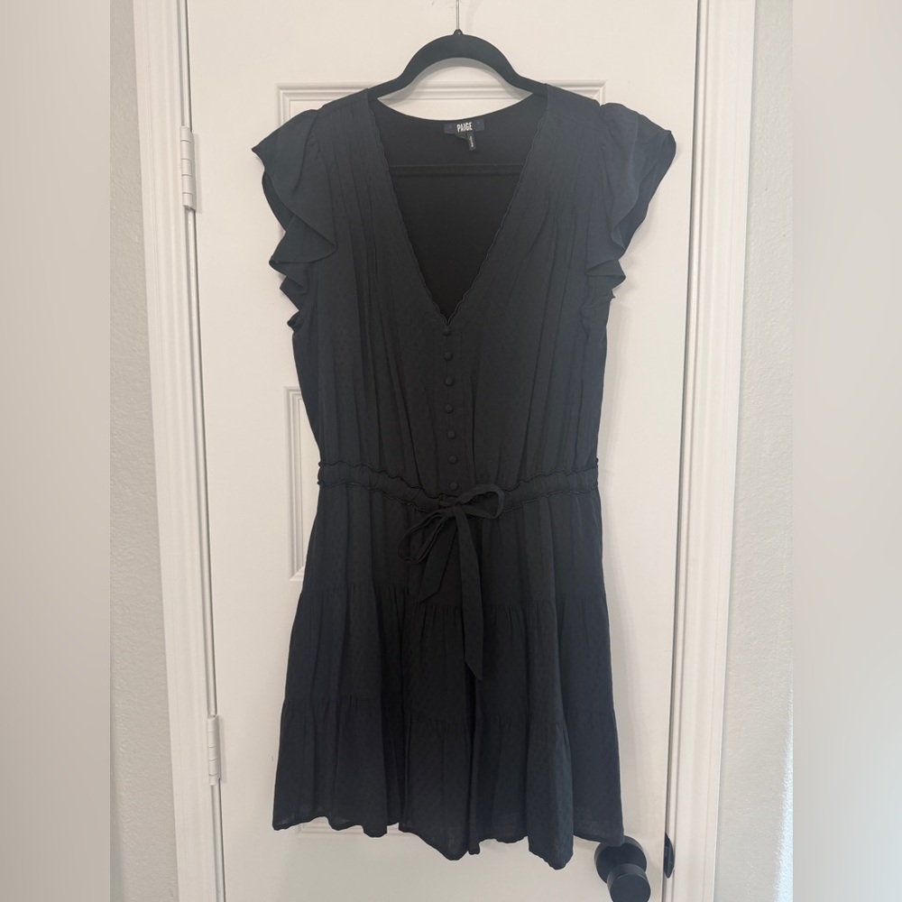 PAIGE Rosalee Black Dress